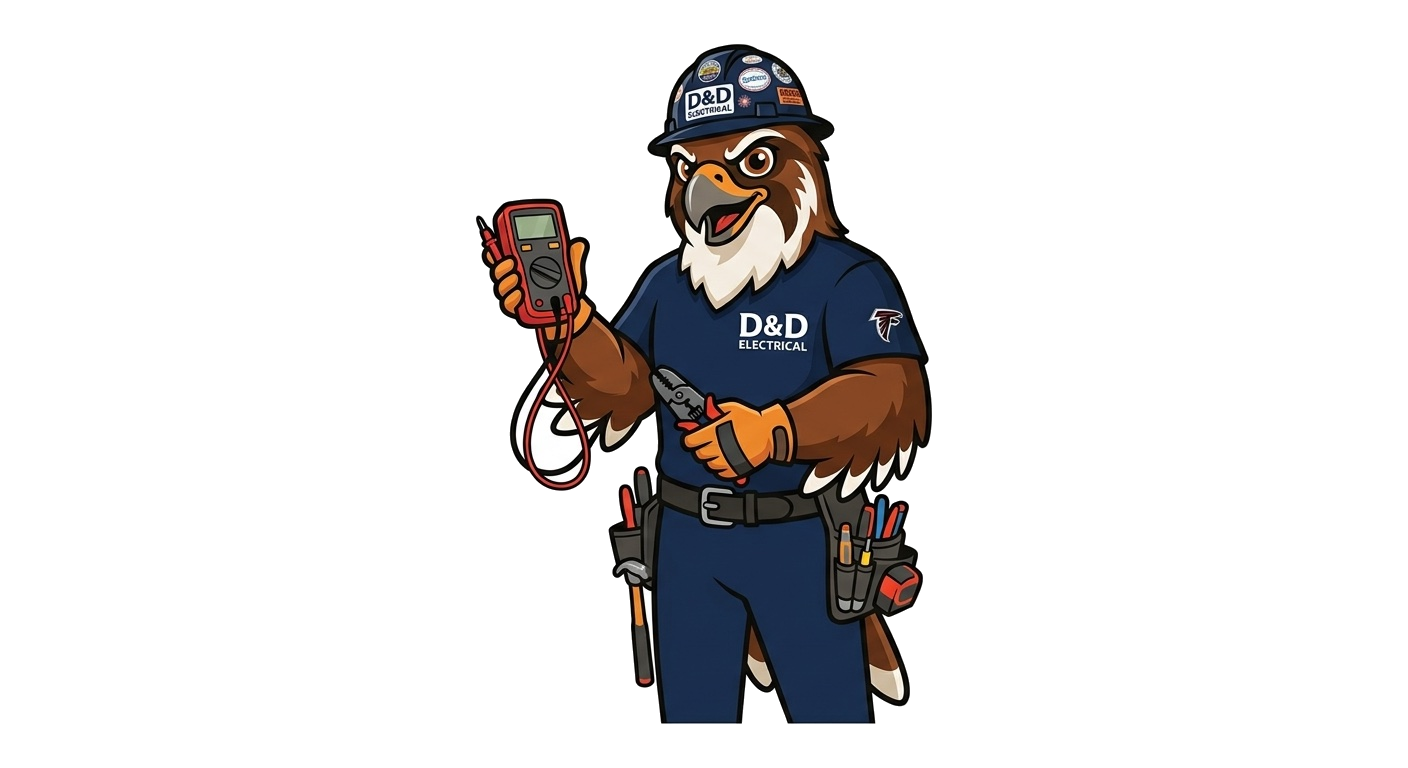 D&D Electrical Mascot — Hawk Electrician